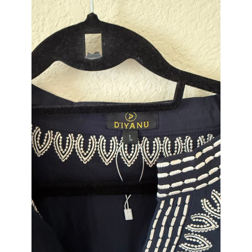 D'IYANU Women's Marli African Tunic Embroidered Dashiki Dress Size large - Picture 3 of 7